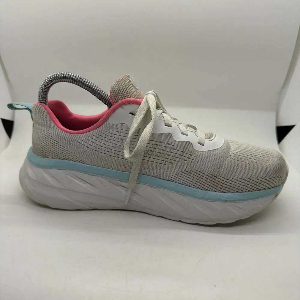 Skechers Women’s Size 8 White Pink Blue Sneakers Running Shoes SN 179044BJ